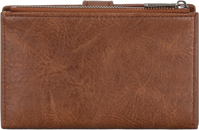 Wrangler Wallet for Women Bifold Card Holder with Zipper and ID Window - Image 4