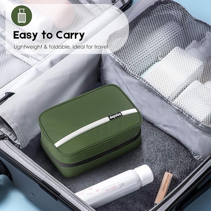 Travel Toiletry Bag for Women, Dopp Kit for Men, Waterproof Makeup Bag Shaving Bag with Hanging Hook, Portable Toiletry Organizer for Traveling and Camping - Image 5