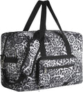 F.FETIVIN Travel Foldable Waterproof Duffel Bag - Lightweight Carry on Luggage Tote Duffel Bag(Leopard Print) by FFETIVIN