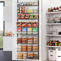 ElegantArray 8-Tier Pantry Door Organizer, Black | Over The Door, Hanging Spice Rack Shelves, Home Office Laundry Room Bathroom & Kitchen, Storage Rack by Unknown