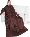 PAVILIA Wearable Blanket with Sleeves for Adult Women Men, Cozy Fleece Warm Wrap Throw with Arms, Gifts for Christmas, Wife by PAVILIA