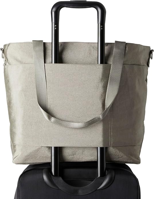Baggallini Carryall Tote - Lightweight Nylon Zipper Top Weekender Travel Beach Bag w/Luggage Sleeve - Image 15