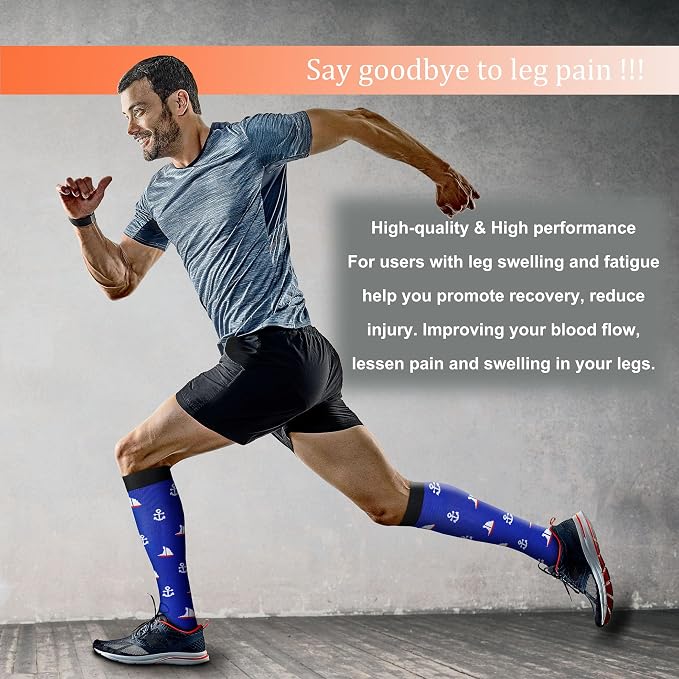 FEYHAY Copper Compression Socks (8 Pairs) 15-20 mmHg Circulation is Best Athletic & Daily for Men & Women, Running, Climbing - Image 3