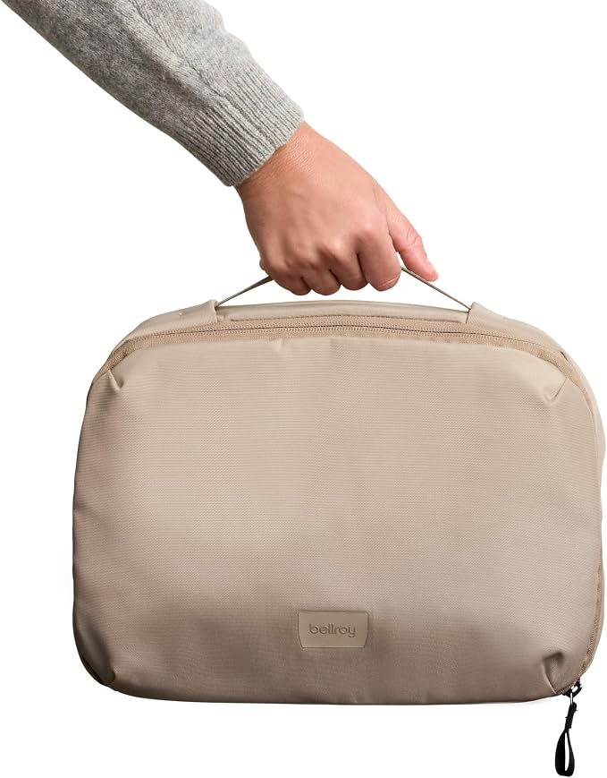 Bellroy Hanging Toiletry Kit Plus 8L, Travel Toiletry Bag - Stone | 8L travel hanging toiletry bag for your toiletries and essentials - Image 6