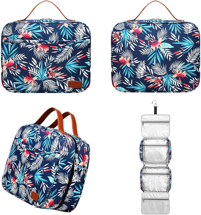 Hanging Travel Toiletry Bag,Large Capacity Cosmetic Travel Toiletry Organizer for Women with 4 Compartments & 1 Sturdy Hook,Perfect for Travel/Daily Use/Christmas - Image 5