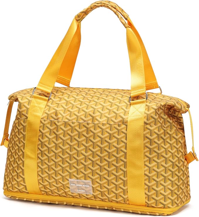 TINYAT Foldable Travel Duffle Bag Expandable Personal Item Travel Bag,32L | Expandable Gym Bag for Women Weekender Carry On Overnight Tote Large Capacity Portable Luggage Bag - Image 8