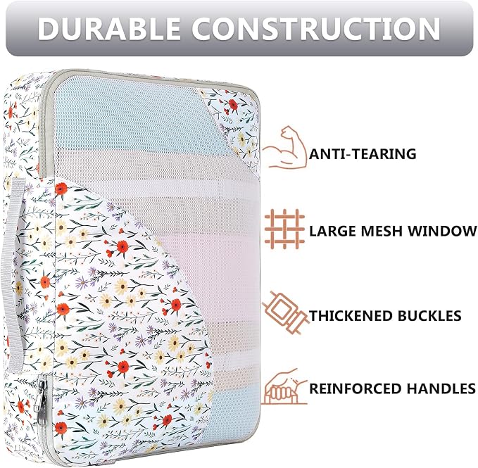 OlarHike 8 Set Packing Cubes for Travel,Gifts for Women Mom,Anti-Tearing Suitcase Organizer,with Over 1000 pcs Mesh Holes,Vacation Essentials & Accessories for Cruise Ship - Image 4