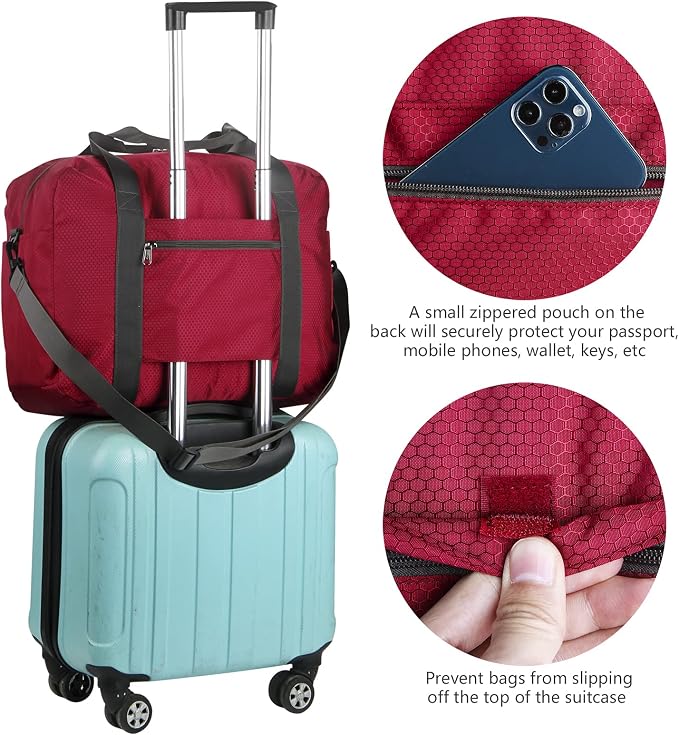 F.FETIVIN Personal item travel bag 18x14x8 for Spirit Airlines Lightweight carry on duffle bag for Gym,Sports,Vacation - Image 2