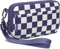 FODOKO Wristlet wallets for Women RFID crossbody bags with 4 Zippers | Checkered quilted nylon with credit card slots, cell phone organizer, and coin purse for travel and everyday carry by FODOKO