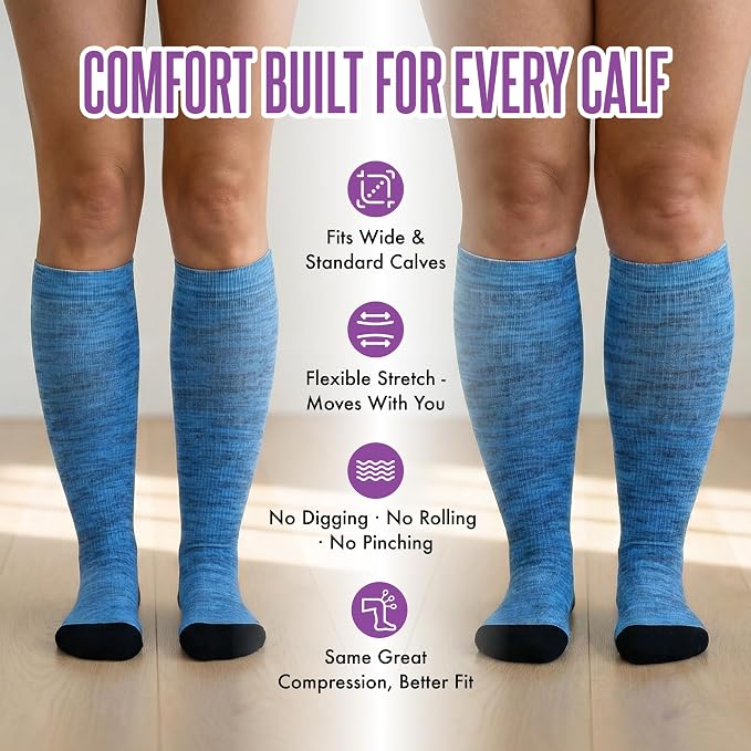 Crazy Compression Socks, Comfortable Support Socks for Recovery, Travel, Hiking, and Long-Hour Comfort w/Fun Designs - Image 8