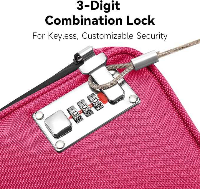 KOSMCCO Anti Theft Beach Locking Bag, Portable Travel Safe, Rose Red | Lockable Design, Holds Phone Wallet and Keys, Compact and Durable, Ideal for Beach Pool and Vacation - Image 4