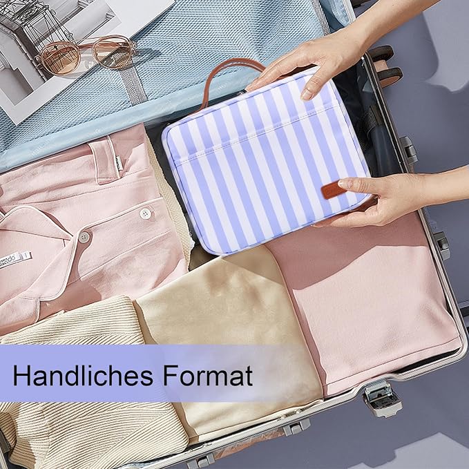 Hanging Travel Toiletry Bag,Large Capacity Cosmetic Travel Toiletry Organizer for Women with 4 Compartments & 1 Sturdy Hook,Perfect for Travel/Daily Use/Christmas - Image 6