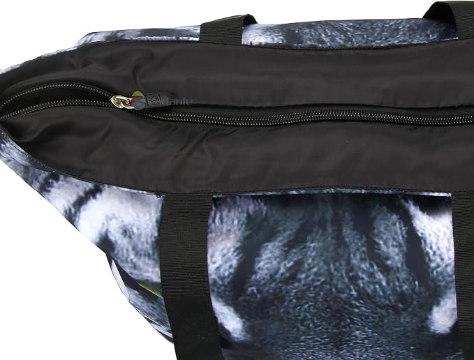 Beach Tote Bags Travel Totes Bag Shopping Zippered Tote for Women Foldable Waterproof Overnight Handbag - Image 7