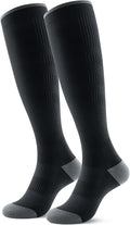 Benirap Breathable Compression Socks for Women Men, 15-20 mmHg Knee High Circulation for Travel, Flying, Athletic, 2 pairs by Benirap