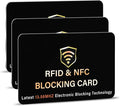 SaiTech IT 3 Pack RFID Blocking Card for Credit Debit ID Card, Black | Slim Anti-Theft Contactless NFC RFID Blocker Protector, Easily Fit into Wallet and Purse, for Men & Women by SaiTechIT