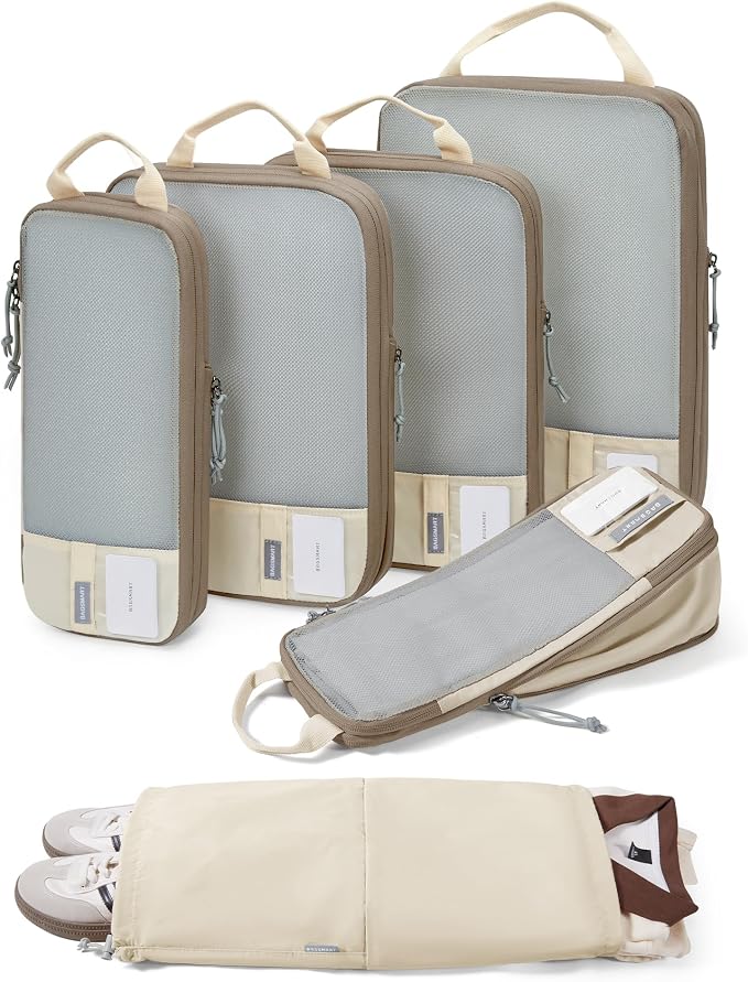BAGSMART Compression Packing Cubes for Travel Essentials | 14 Set /6 Set /4 Set/2 Set, Lightweight, Durable by BAGSMART