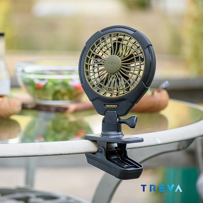 O2COOL Treva 5 in Battery Powered Clip Fan with Clamp 2-Pack | Yes - Image 8
