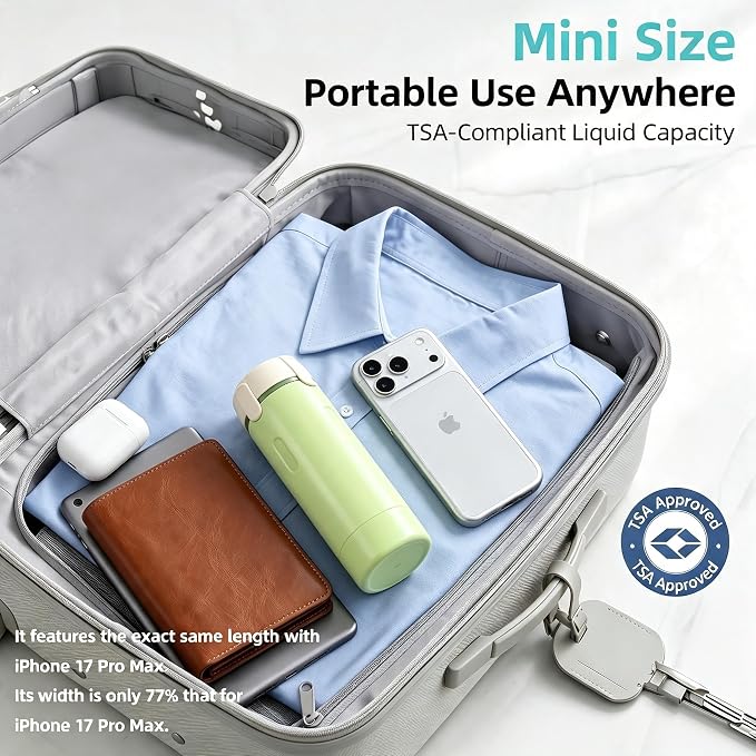4 in 1 Travel Dispenser Bottle, Leak Proof Refillable Portable Toiletry Containers with Labels, Travel Size Bottles for Shampoo Conditioner Shower Gel, Suitable for Travel, Camping (Green) - Image 5