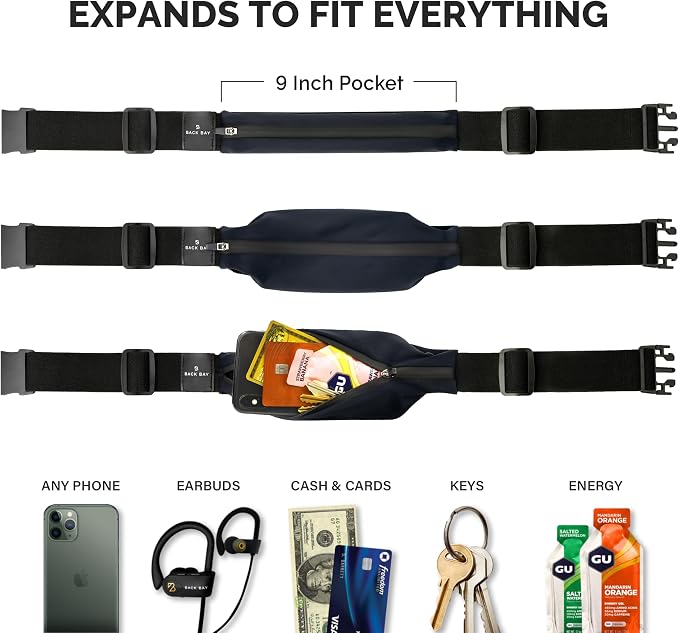 Reflective Night-Running Bel, Slim & Secure, Fits ALL Phones, Keys, Cards | Designed for Night-Running,Running Waist Pack for Men, Slim Running Belt Fanny, Comfortable for Long Runs, Adjustable Sizing - Image 6