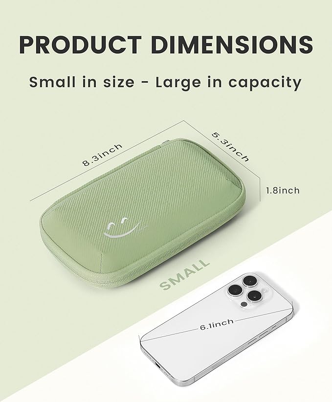 Travelkin Travel Tech Organizer Case Electronics Organizer For Cord Small | Portable Cable Organizer Travel Case, Charger Organizer Bag, Lightweight Tech Pouch For Card,Usbs, Travel Essentials - Image 3