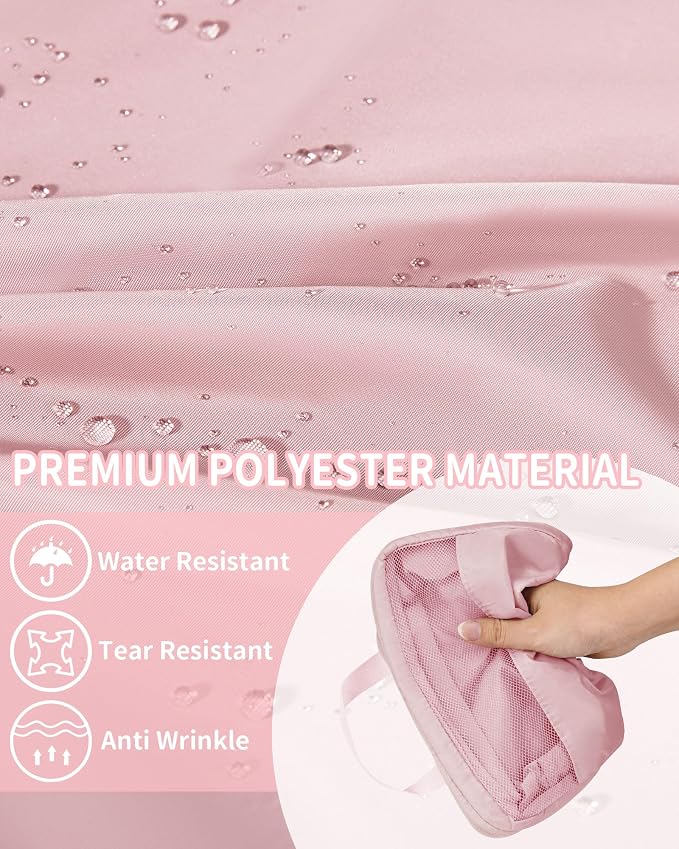11-Piece Expandable Compression Packing Cubes, Travel Luggage Organizers Set for Suitcase, Lightweight Fabric Packing Bags for Travel Essentials Pink - Image 5