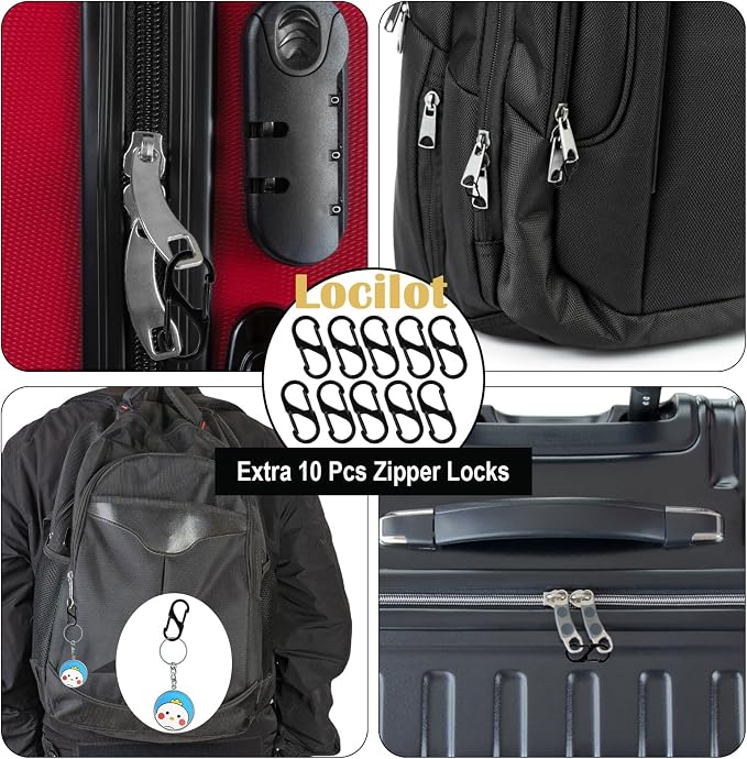5pcs TSA Approved Luggage Locks with 10pcs Zipper Locks | Zinc Alloy Combination Locker Suitcase Lock, TSA Locks for Luggage, Combination Lock for Locker Backpack (TSA007) - Image 5