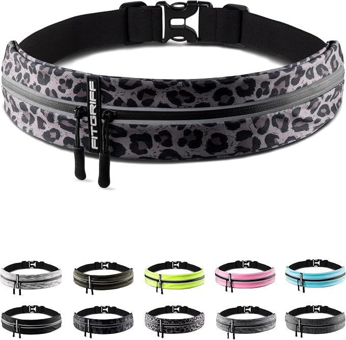 Fitgriff® Running Belt for Men & Women - Secure Jogging Pouch for Phone, Keys & Essentials - For All Cell Phones by FITGRIFF