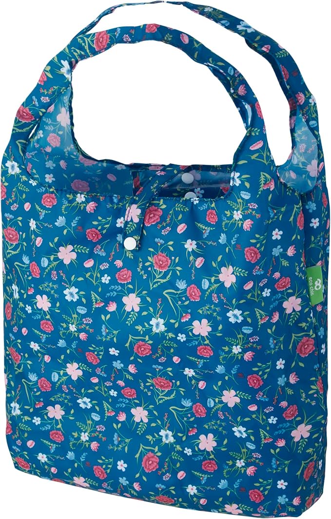 ECO CHIC Foldable Reusable Grocery Bags - Lightweight, Recycled & Reusable Shopping Bag - Waterproof Packable Tote by ECOCHIC