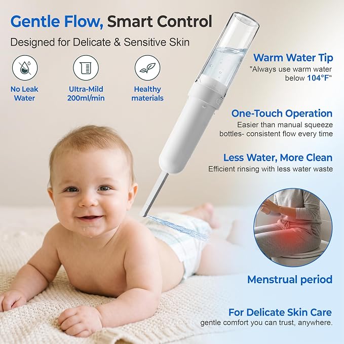Electric Portable Bidet for Travel, Rechargeable for Women Postpartum, Period & Hygiene - Image 6