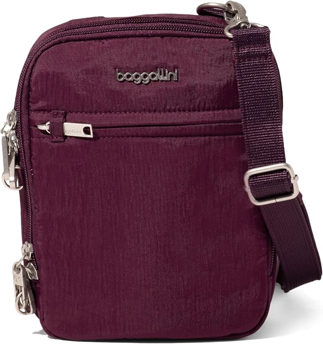 Baggallini Securtex® Anti-theft Mini Everything Crossbody Bag, 6.3"x8.25" Rfid, Locking Zippers & Cut-resistant Strap by baggallini