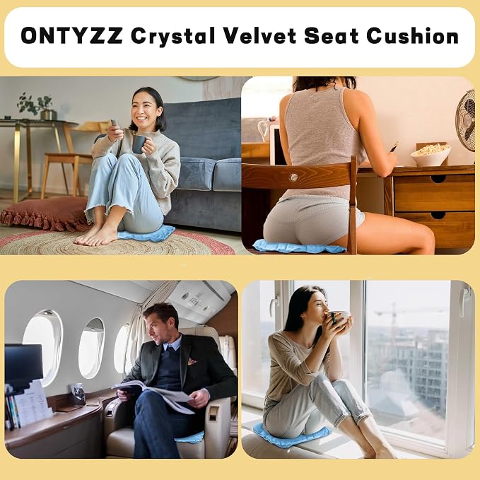 Inflatable Seat Cushion Lightweight Airplane Seat Cushion | Stadium Seat Travel Cushion for Climbing Hiking Office Airplane - Image 6
