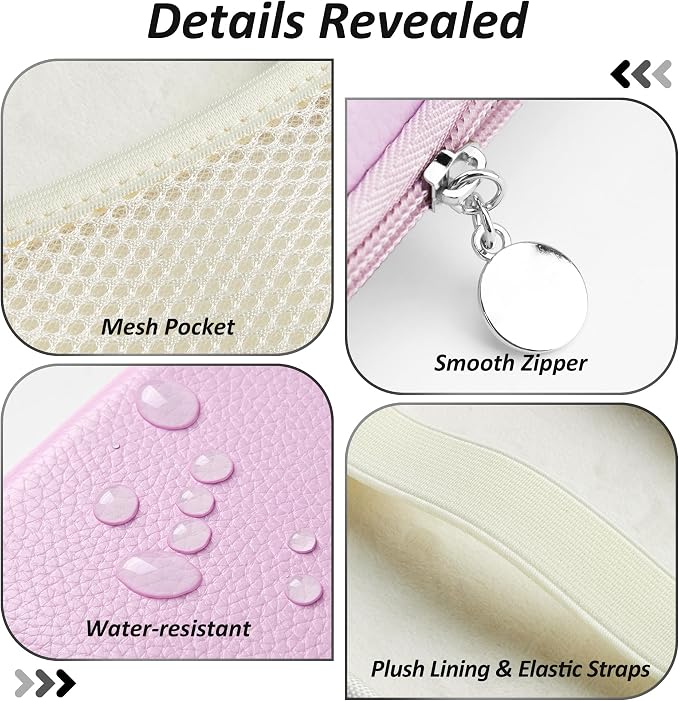 Portable Charger Case, Tech Pouch Travel Organizer, M, Light Purple | Hard Shell Electronic Storage for MacBook Power Adapter, Charging Cords, USB Drives, Power Bank Laptop Accessories - Image 5
