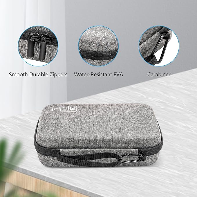 ProCase Hard Travel Electronic Organizer Case for MacBook Power Adapter Chargers Cables Power Bank Apple Magic Mouse Apple Pencil USB Flash Disk SD Card Small Portable Accessories Bag - Image 8