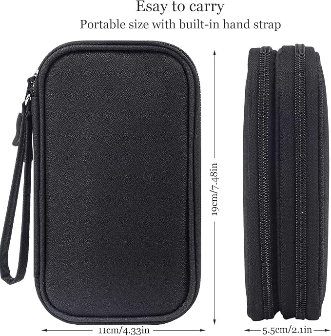 CAOODKDK Electronics Accessories Organizer Pouch Bag, Travel Universal Organizer for Cable, Charger, Phone, SD Card, Business Travel Gadget Bag - Image 3