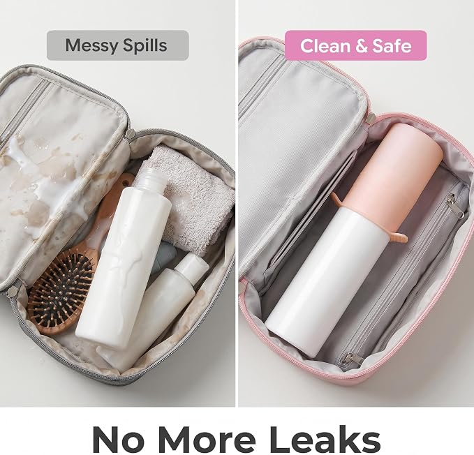 Travel Bottles for Toiletries, TSA Approved Travel Size Containers with Silicone Bottle Covers, Leak Proof Silicone Shampoo Bottles, Small Toiletry Containers for Shampoo Conditioner Lotion - Image 3