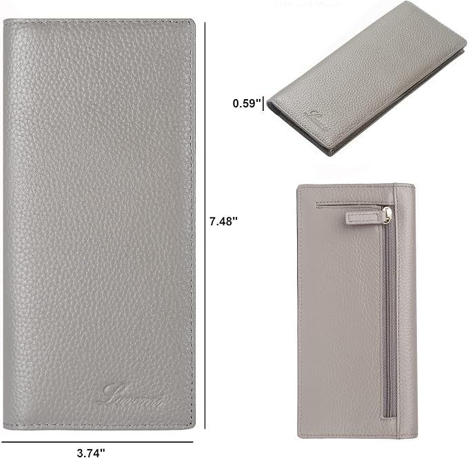 Ultra Slim Thin Leather Women Wallet RFID Blocking Credit Card Holder Bifold Long Ladies Billfold - Image 4