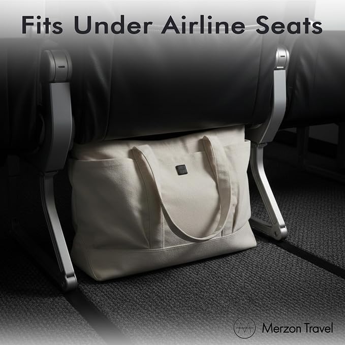 Lisa Tote | 35L | TOTE-136 Natural | Everyday Utility, Versatile Gym, Beach & Market Bag, Daily Carry, Sturdy Cotton Canvas, Fits Under Airline Seat, TSA Friendly - Image 3