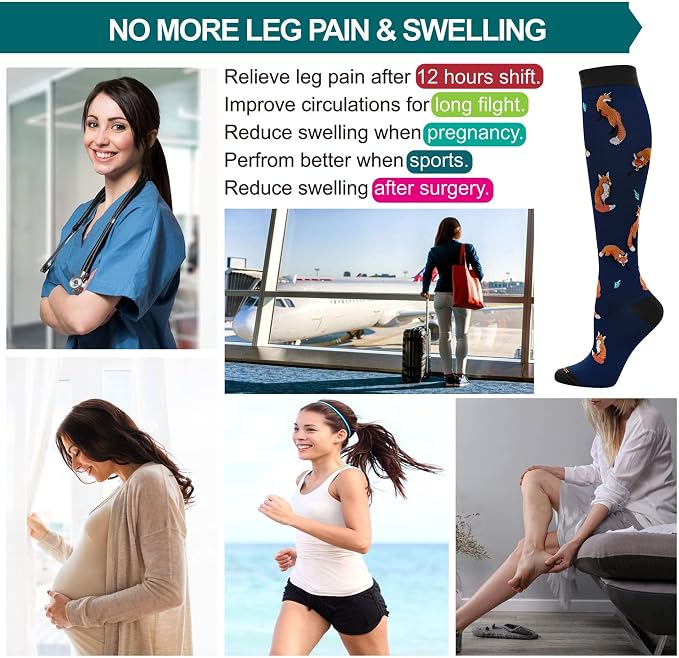 LEVSOX Compression Socks Women and Men, 20-30mmHg, Best for Nurses, Travel, Pregnancy - Image 5