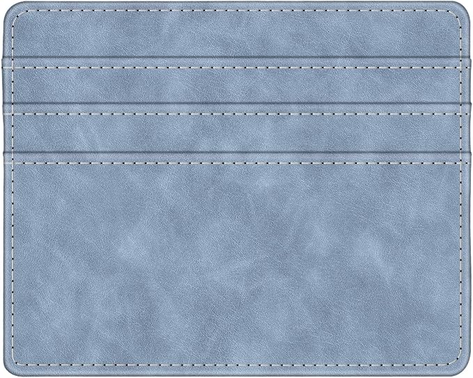 FINTIE Slim Minimalist Front Pocket Wallet RFID Blocking Credit Card Holder | Card Cases with ID Window for Men Women, Light Blue - Image 5