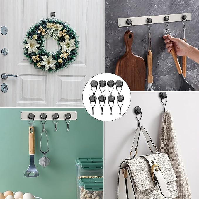 LOVIMAG 85lbs+ Magnetic Magnet Hooks 2026 Cruise Cabin Ship Essentials | Heavy Duty Strong Refrigerator Fridge Hanging for Classroom Beach Vacation Kitchen Grills Home Mug Hanger (12 Pack) - Image 4