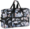 F.FETIVIN Weekender Bag Carry On Travel Duffle Medium Overnight Bag for Women(Floral Leaf) by FFETIVIN