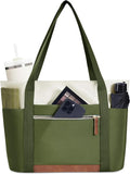 ECOHUB Large Tote Bags for Women Lightweight Laptop Tote Bag for Work Nurse Teacher Travel Totes with Compartments Cup Holder by ECOHUB