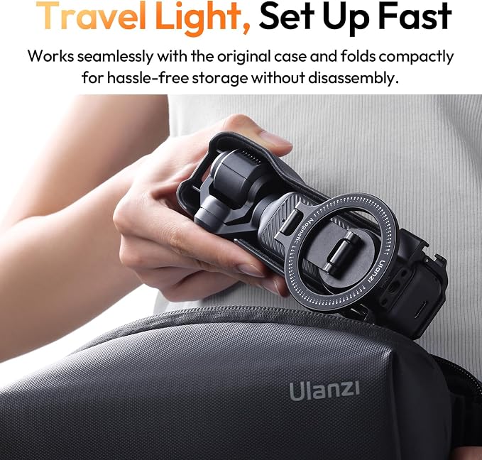 ULANZI PM01 Magnetic Mount Stand Compatible with DJI OSMO Pocket 3/4/4P | Aluminium Expansion Camera Holder with Cold Shoe and 1/4'' Mount,181/270/360° Adjustment Magnetic Adapter Xtra Accessories - Image 7