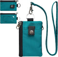 CHENSPRX Minimalist RFID Blocking Small Wallet with ID Window,WaterResistant Zip Id Case Wallet with Lanyard Keychain for Cards,Cash,Travel,Women,Men by CHENSPRX