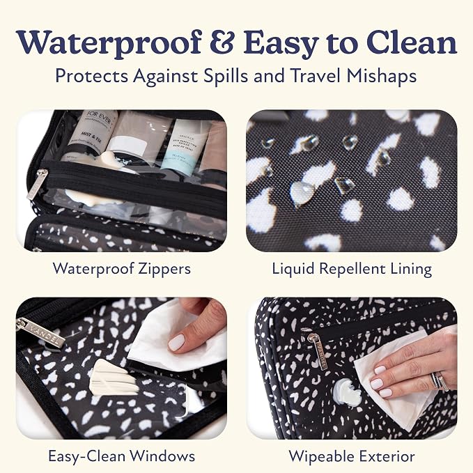 VANDEL Waterproof Hanging Toiletry Bag [TSA-Approved] Cosmet Travel Bag | Makeup Case Toiletries Organizer, Hanging Makeup Organizer Bag, Cosmetic Travel Bags for Women, Waterproof Zippers - Image 3