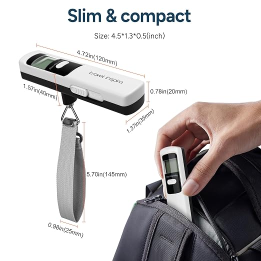 Battery-Free Luggage Scale – No Batteries Needed, Portable Digital Hanging Suitcase Weight Scale for Air Travel & Checked Bags, 110lb/50kg, LCD Display, Compact Travel Accessory - Image 4