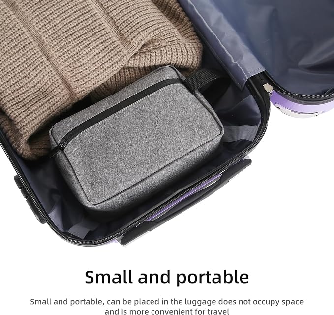 Icramsy Travel Toiletry bag Toiletry bag for women men Hanging Cosmetic bag Travel accessories for Women Men (Grey) - Image 6
