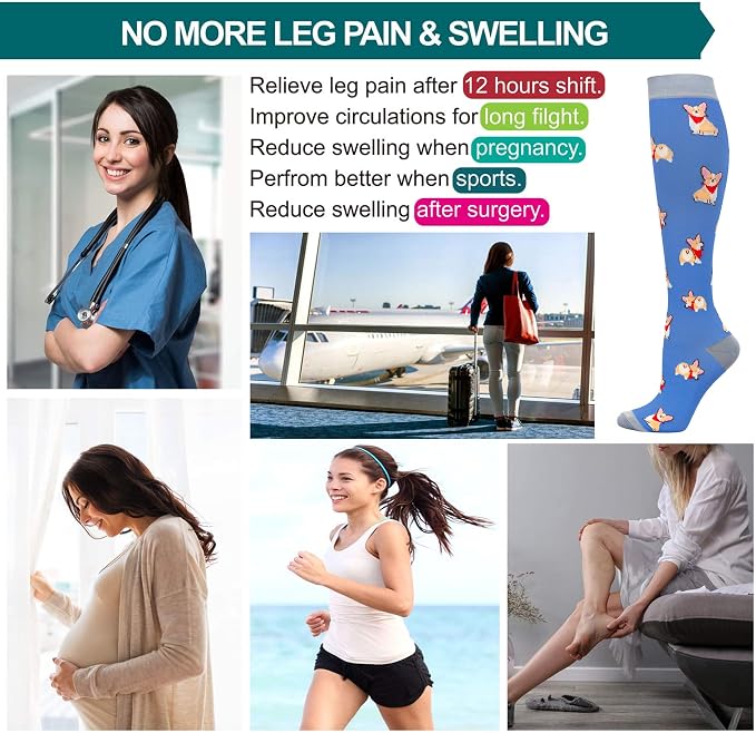 LEVSOX Compression Socks Women and Men, 20-30mmHg, Best for Nurses, Travel, Pregnancy - Image 7