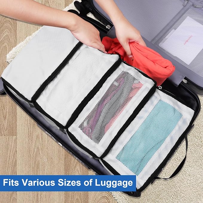 Olosar Suitcase Organizer, Travel Luggage Organizer Portable Hanging Travel Shelves Collapsible Hanging Packing Cubes for Carry on Suitcase - Image 2