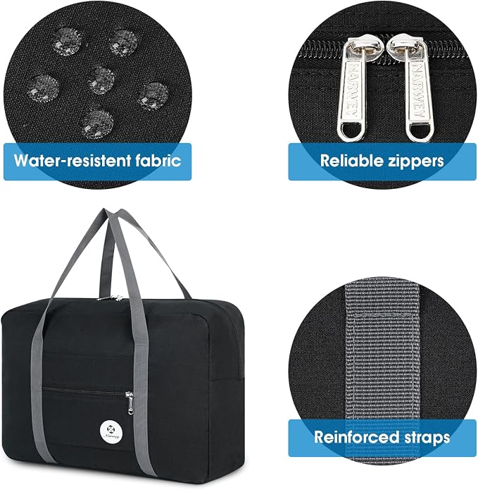 For Spirit Airlines Personal Item Bag Foldable Travel Duffel Bag Tote Carry on Luggage Duffle Overnight for Women and Men - Image 3